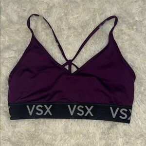 VSX Deep Purple Sports Bra with Black Band